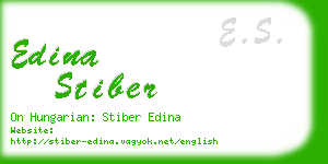edina stiber business card